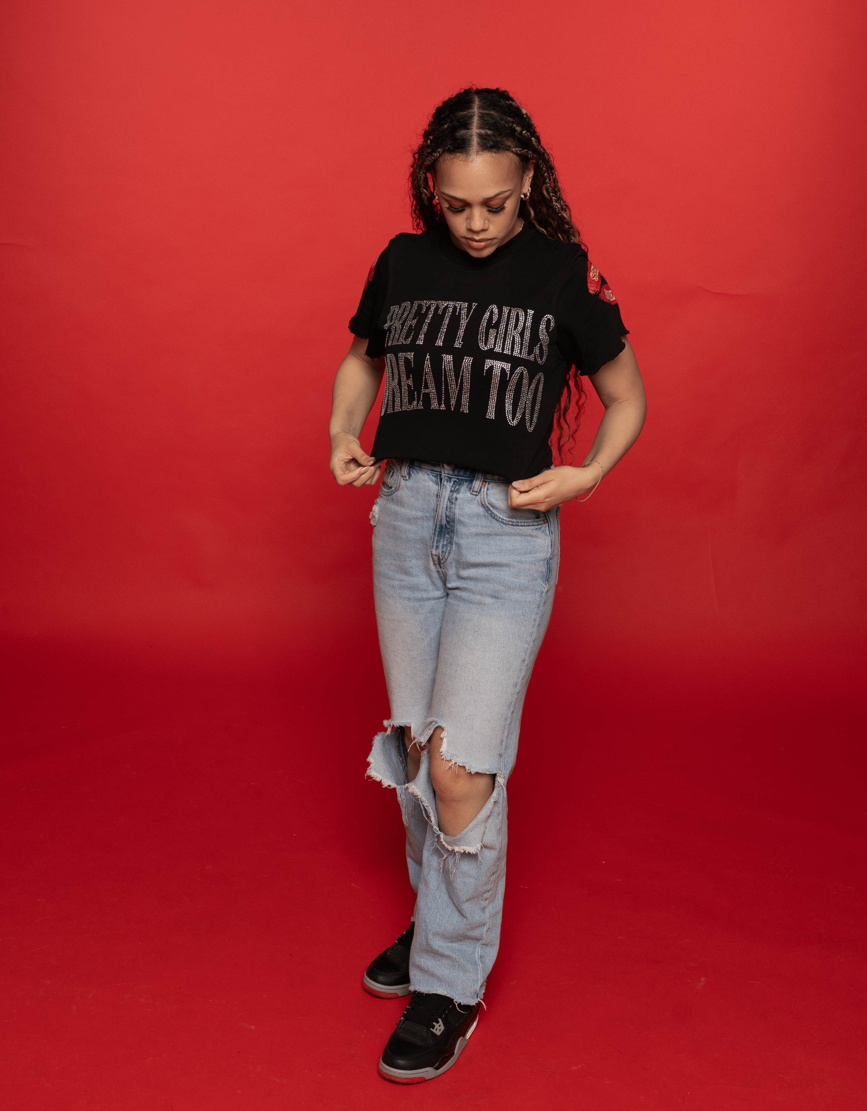 "Pretty Girls Dream Too" Women's Cropped T